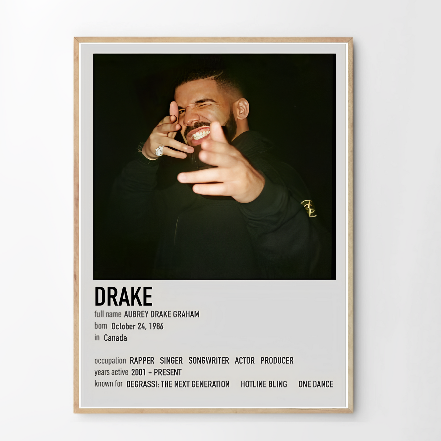 Drake Framed-poster