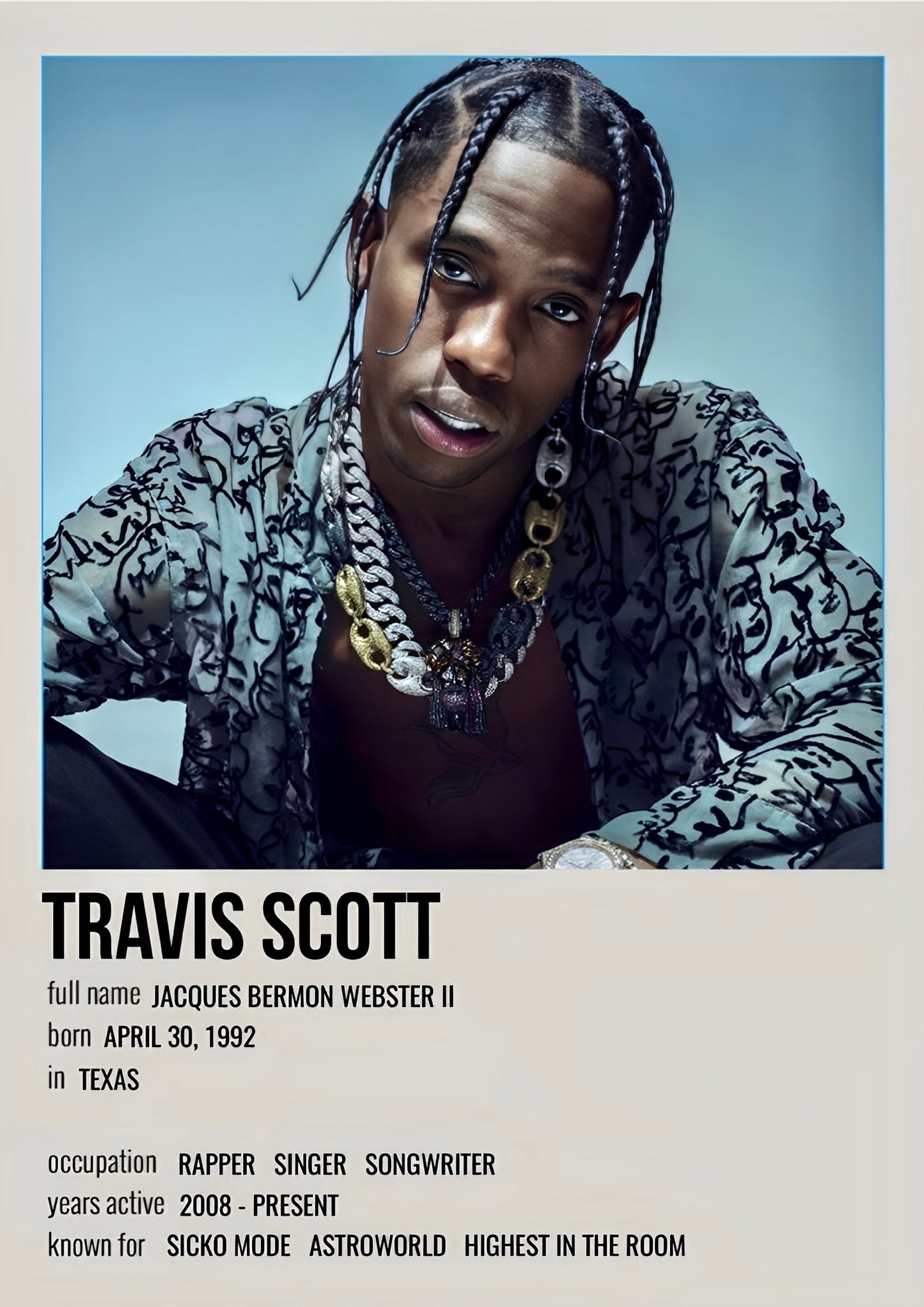 Travis Scott Framed-poster