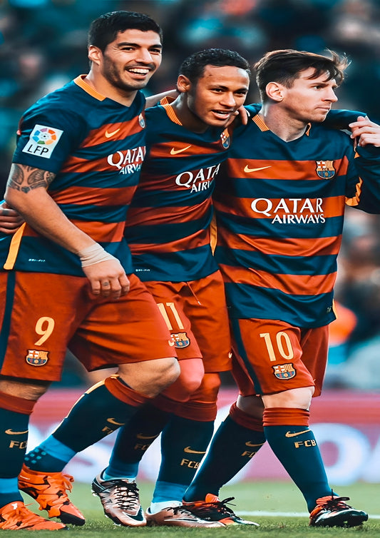 Messi & Neymar & Suarez poster