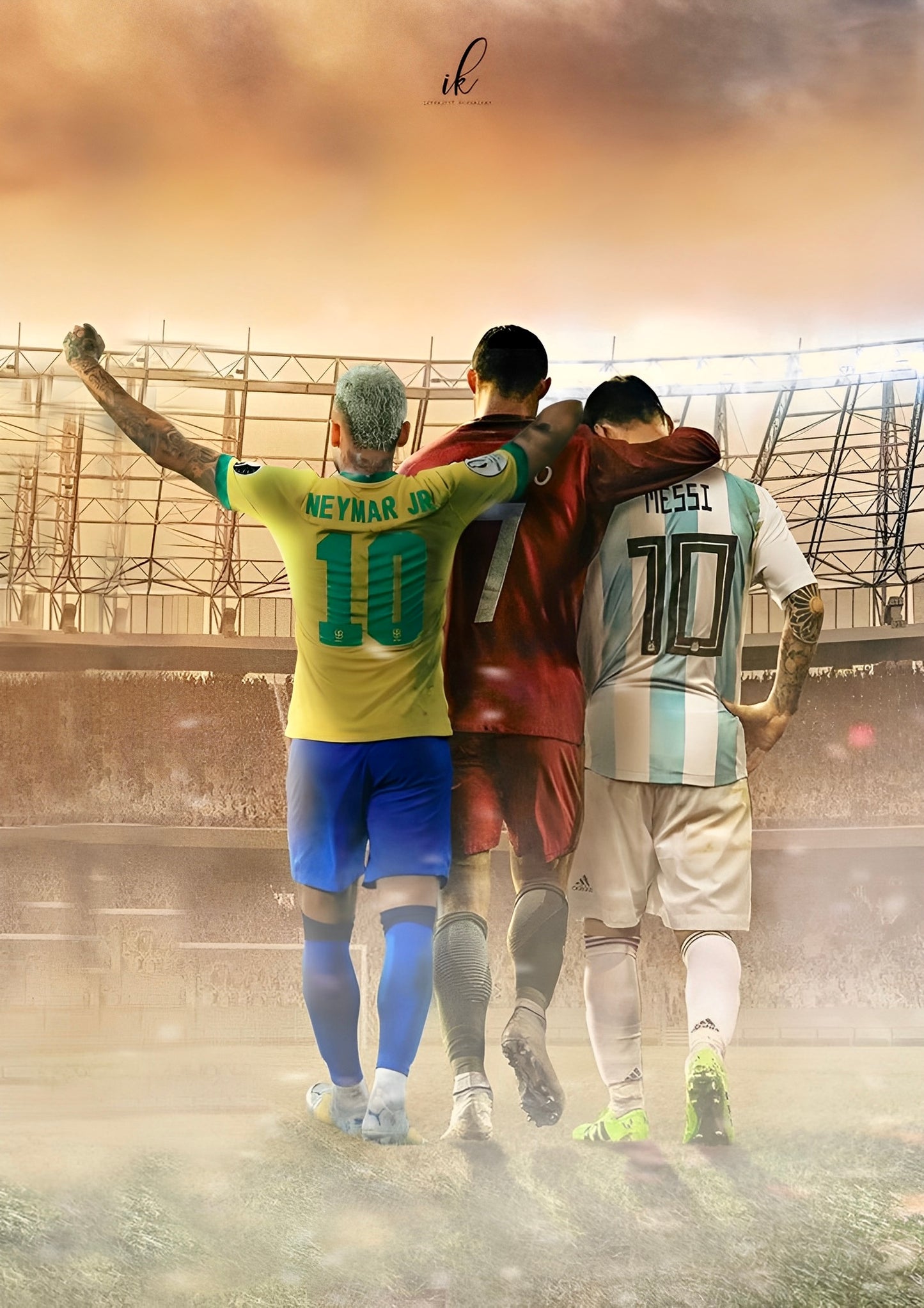 Neymar & Messi & Ronaldo poster