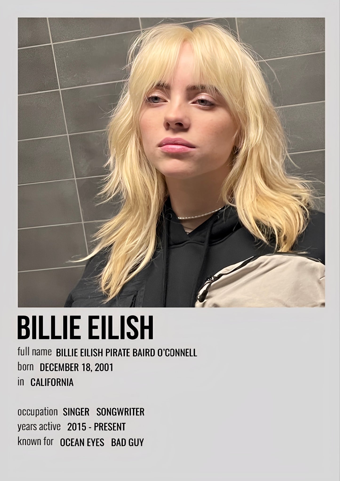 BILLIE EILISH album cover