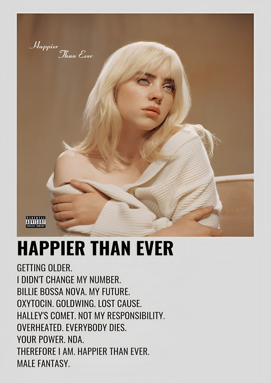 HAPPIER THAN EVER cover